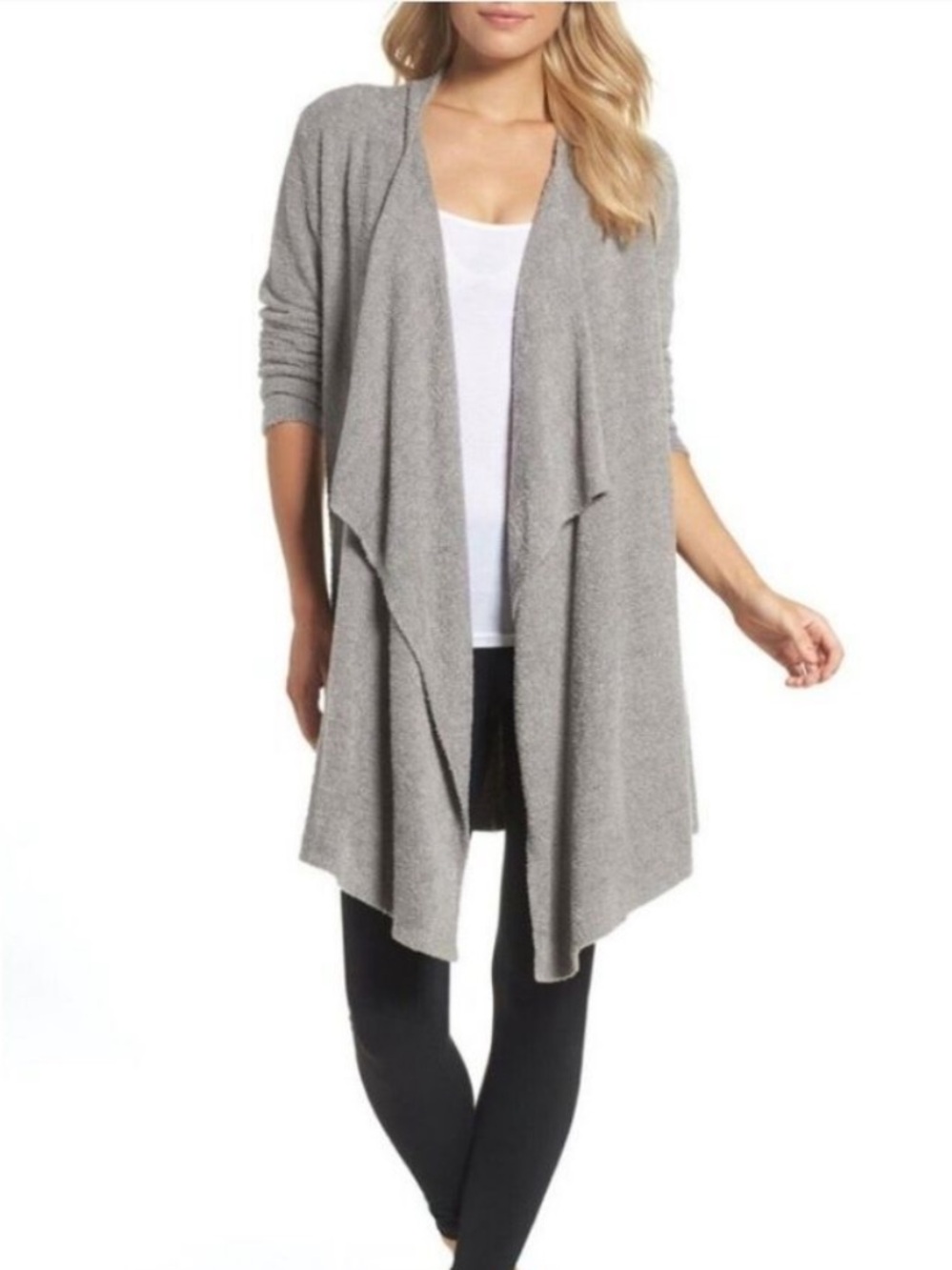 Barefoot Dreams Bamboo Chic Lite Calypso Open Front Cardigan
